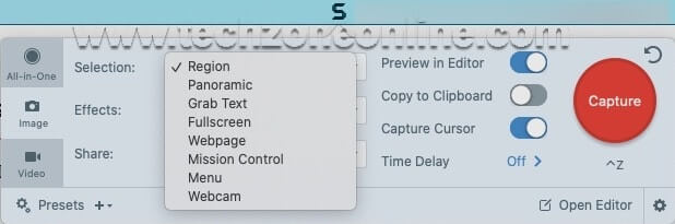snagit for mac scroll capture not working