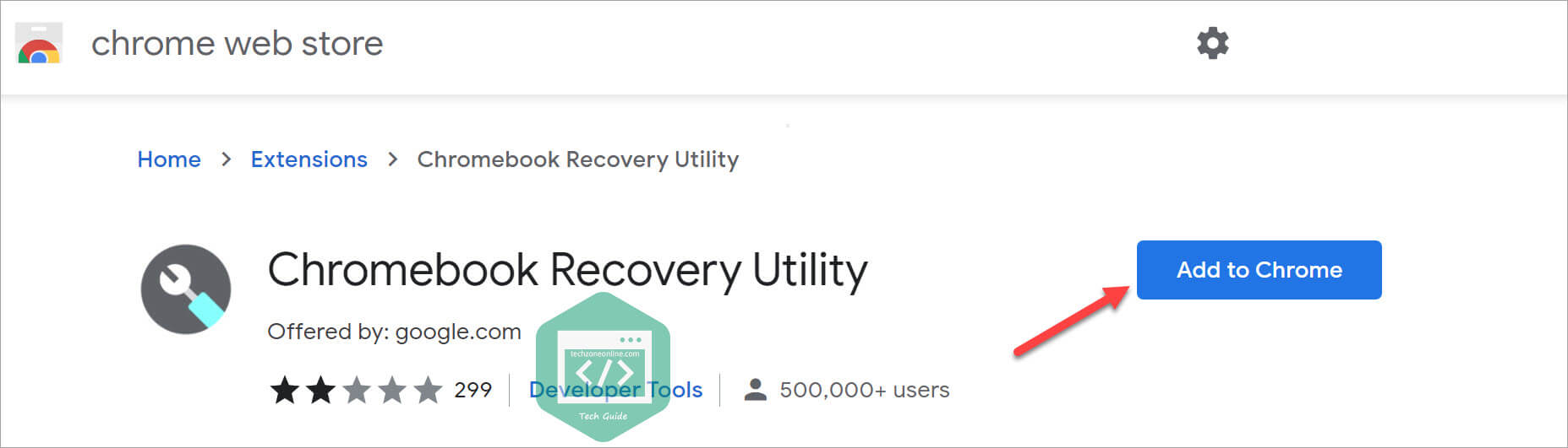 Add Chromebook Recovery Utility to Chrome