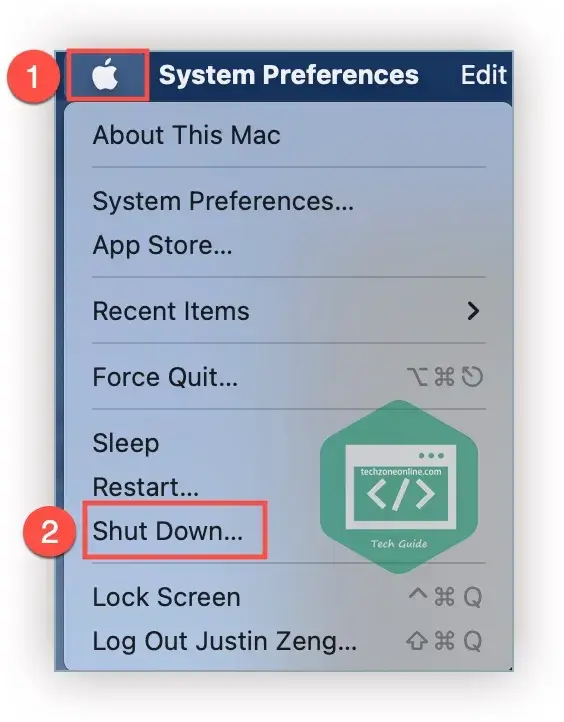 Shut down your Mac